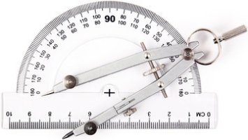 protractor and compass. angle converter degree, grade, radian, steradian © Constantinos - Fotolia